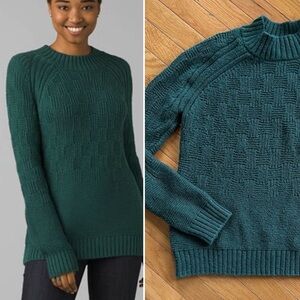 PrAna Sky Meadows Sweater - Medium in Soft Pine Green